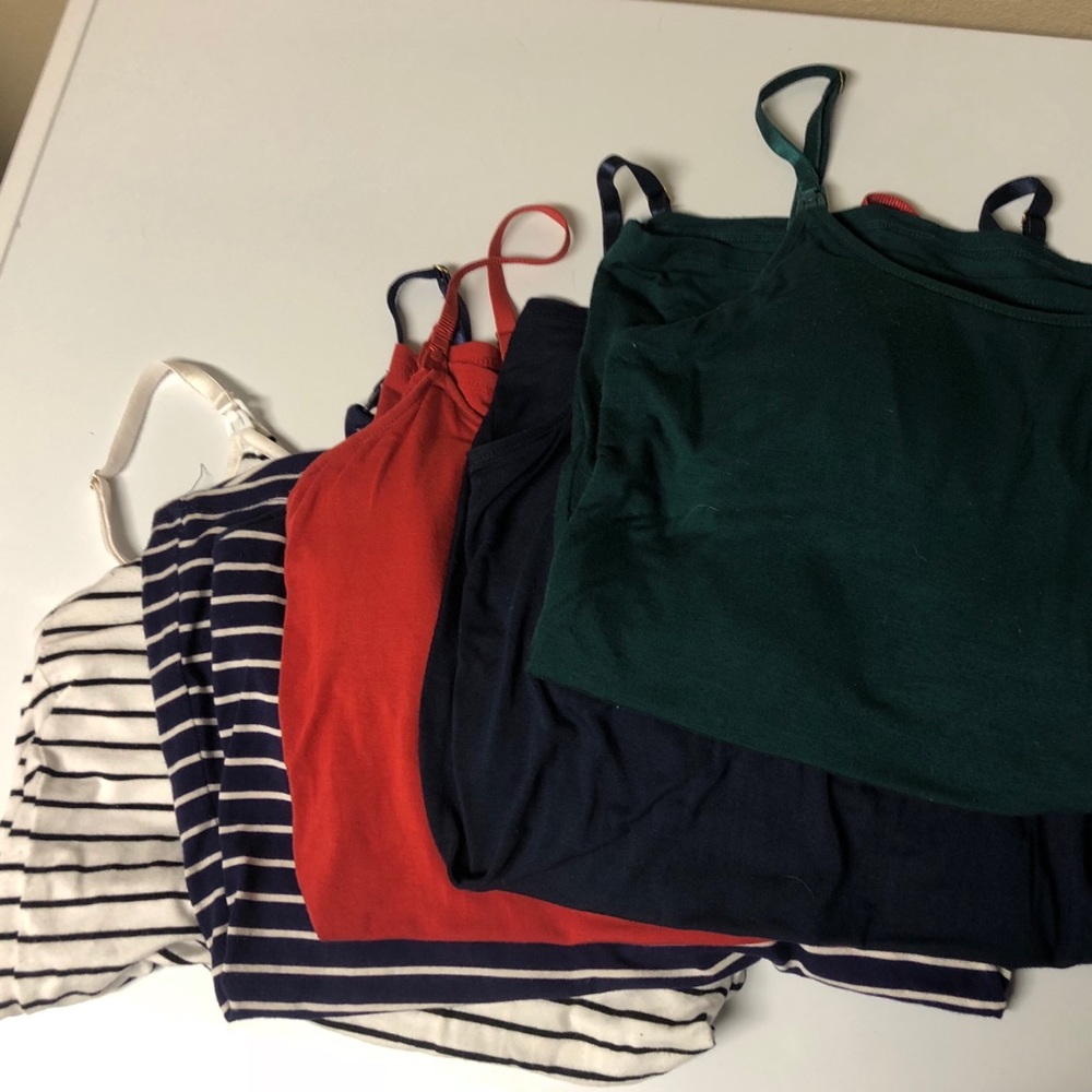 5 A Pea in the Pod Luxe Clip Down Nursing Tanks